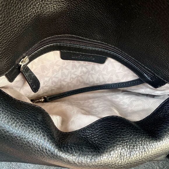 MK Ezra Medium Messenger Crossbody Bag in Electric Blue + Black - Picture 4 of 13